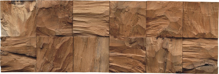 INDO rustikale Holzwandverkleidung Teak Diamondwood DWETC92N CUBe natur