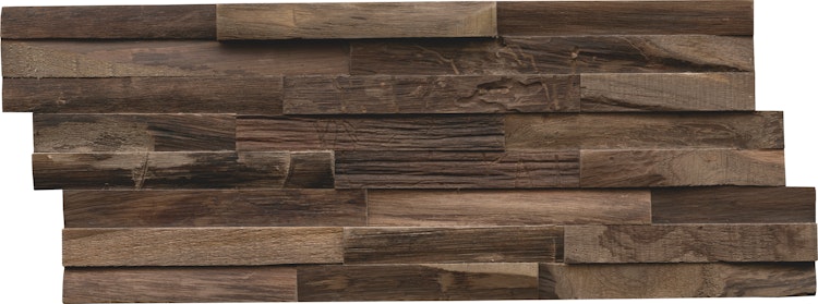 INDO rustikale Holzwandverkleidung Teak Elegance DA82050CH Charred