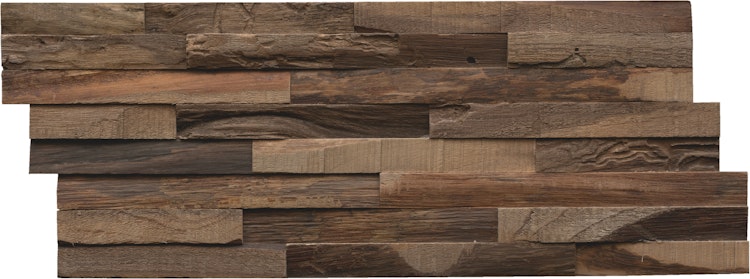 INDO rustikale Holzwandverkleidung Teak Elegance DA82050CH Charred