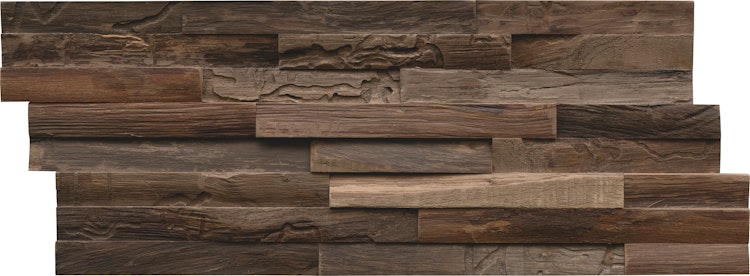 INDO rustikale Holzwandverkleidung Teak Elegance DA82050CH Charred