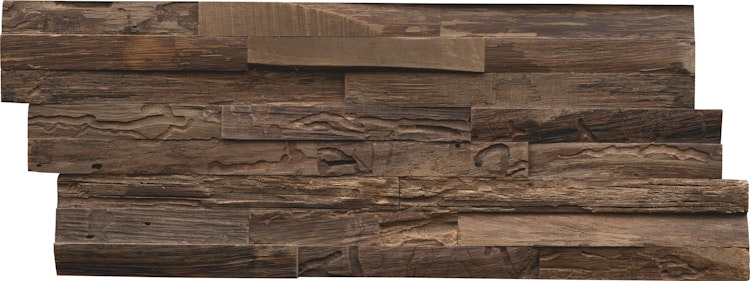 INDO rustikale Holzwandverkleidung Teak Elegance DA82050CH Charred