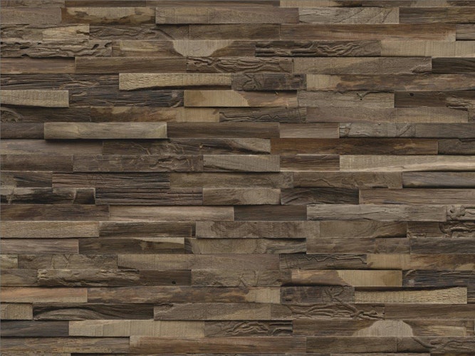 INDO rustikale Holzwandverkleidung Teak Elegance DA82050CH Charred