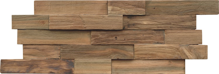 INDO rustikale Holzwandverkleidung Teak FSC DA52050N Natur