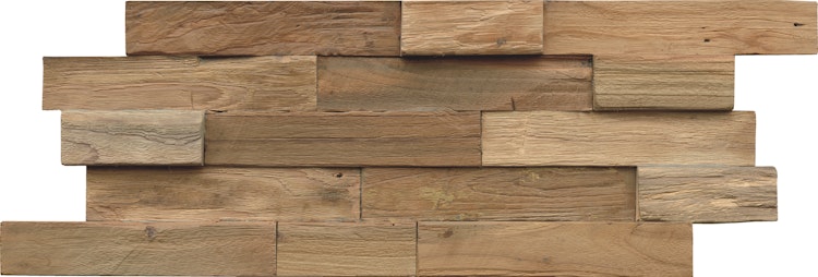 INDO rustikale Holzwandverkleidung Teak FSC DA52050N Natur