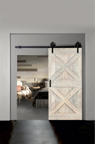 INDO Barndoor FSC Teak Colored IBDJT210100W White washed