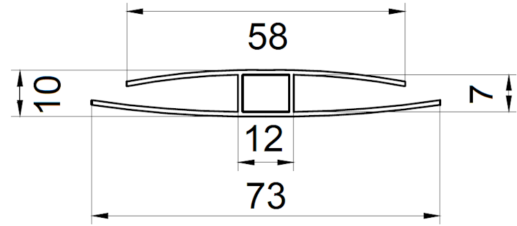 T&J Polycarbonat H-Profil für Stegplatten 6 mm