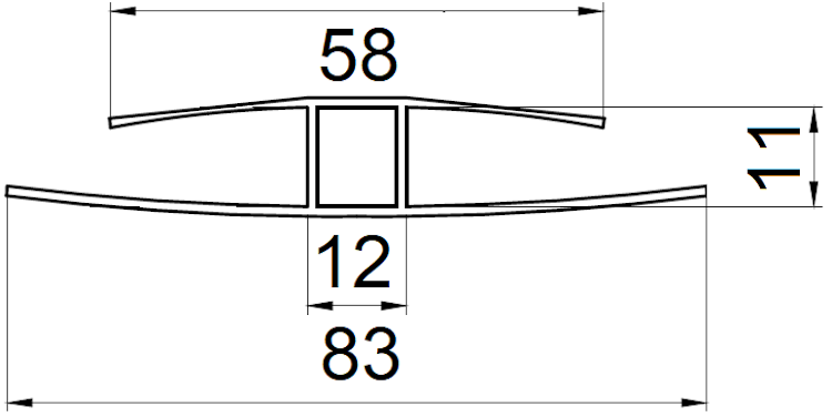 T&J Polycarbonat H-Profil für Stegplatten 10 mm