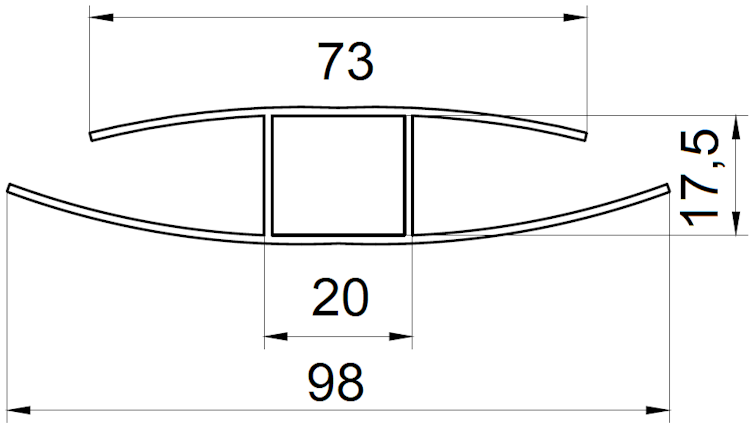 T&J Polycarbonat H-Profil für Stegplatten 16 mm