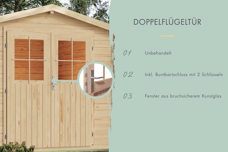 Karibu Gartenhaus Süden 6 - 28 mm inkl. gratis Innenraum-Pflegebox im Wert von 99€ Bild