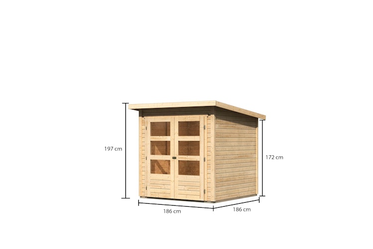 Karibu Woodfeeling Gartenhaus Stockach 2/3/4/5 - 19 mm inkl. gratis Innenraum-Pflegebox im Wert von 99€ Bild