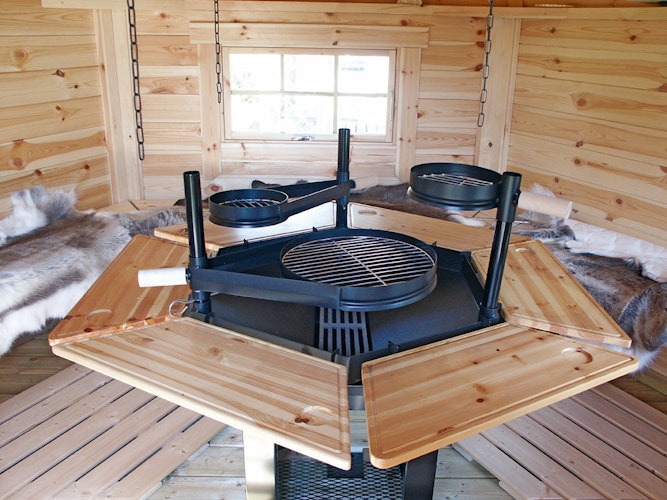 Wolff Finnhaus Grillkota 9 de luxe mit Anbau Bild