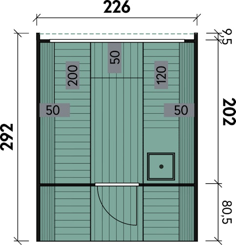 Wolff Finnhaus Premium Saunafass Finja 2 Thermoholz Bild