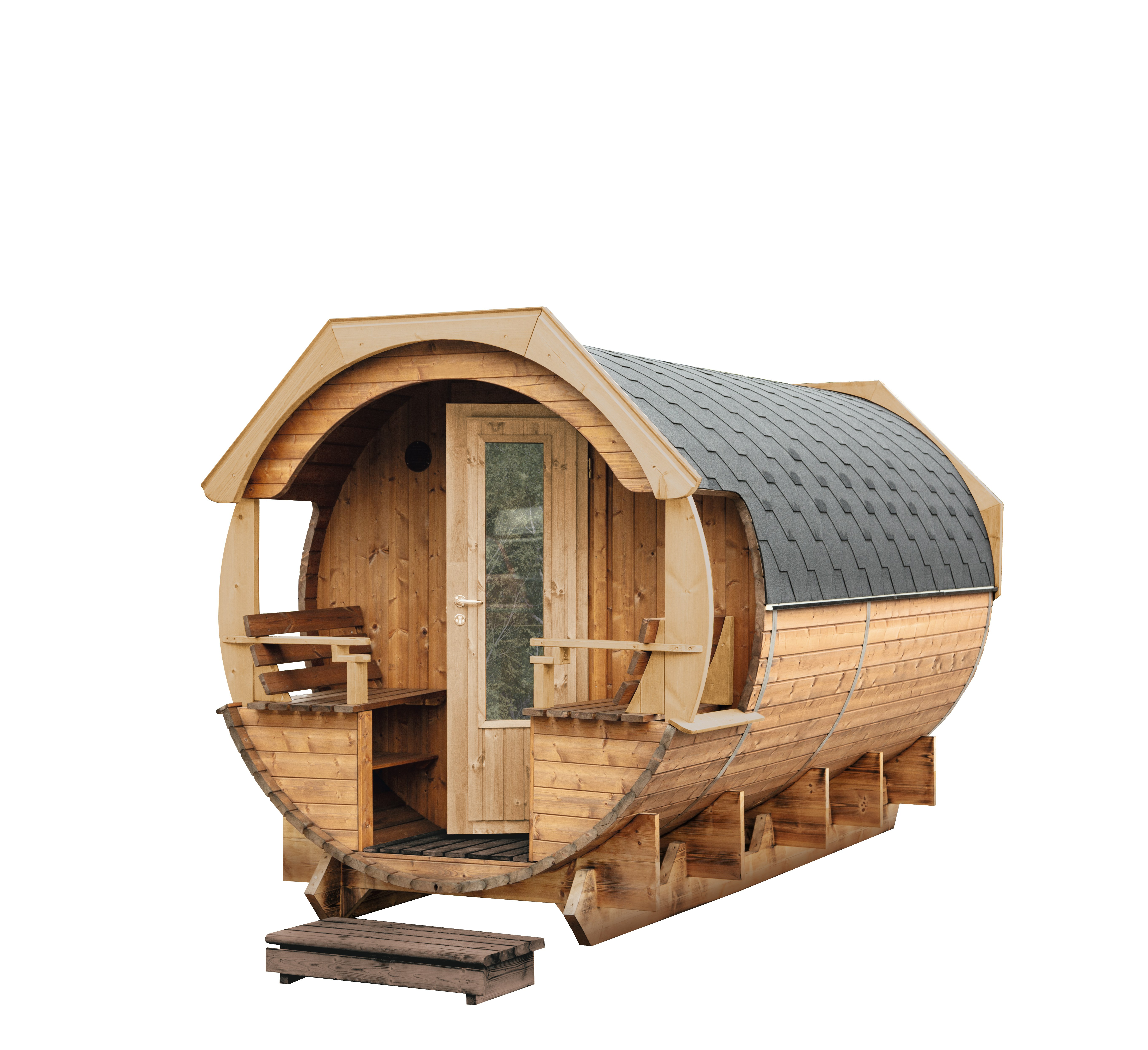 Wolff Finnhaus Premium Saunafass Svenja 1 Thermoholz
