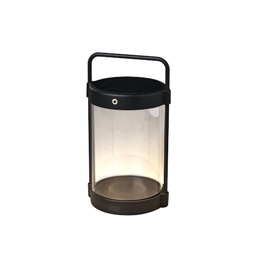 Konstsmide LED Solar/USB-Laterne Crotone, schwarz, dimmbar (7822-750)