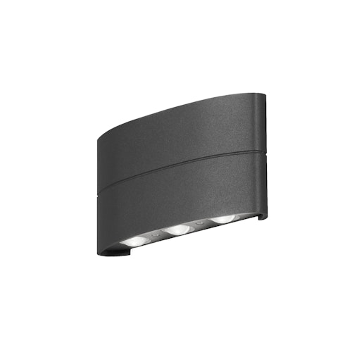 Konstsmide Wandleuchte Chieri, 8W LED, Aluminium, anthrazit (7853-370)