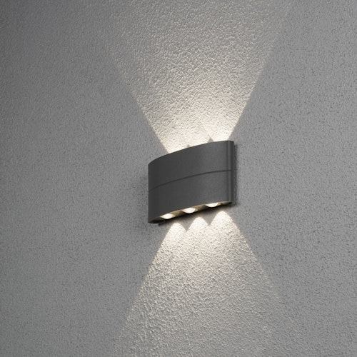 Konstsmide Wandleuchte Chieri, 8W LED, Aluminium, anthrazit (7853-370)