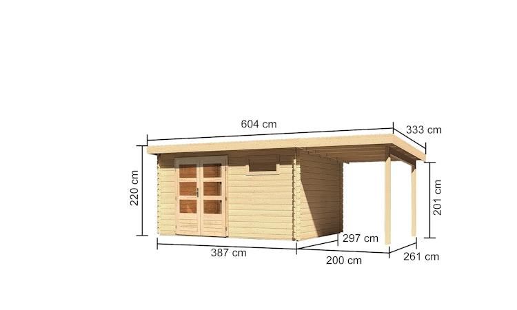 Karibu Woodfeeling Gartenhaus Bastrup 8 - 28 mm inkl. gratis Innenraum-Pflegebox im Wert von 99€ Bild