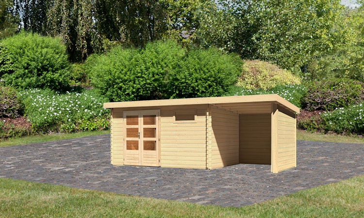 Karibu Woodfeeling Gartenhaus Bastrup 8 - 28 mm inkl. gratis Innenraum-Pflegebox im Wert von 99€ Bild