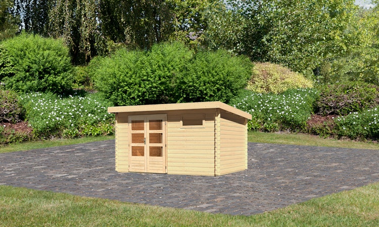 Karibu Woodfeeling Gartenhaus Bastrup 8 - 28 mm inkl. gratis Innenraum-Pflegebox im Wert von 99€ Bild