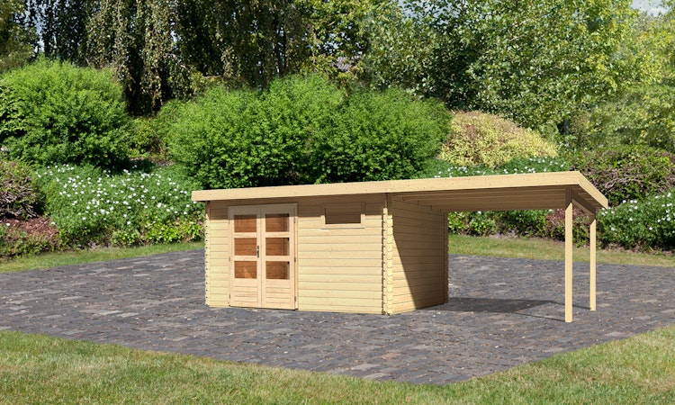 Karibu Woodfeeling Gartenhaus Bastrup 8 - 28 mm inkl. gratis Innenraum-Pflegebox im Wert von 99€ Bild