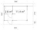 Vorschaubild Palmako Ferienhaus Cecilia 14,2 m² Slide Plus - 70 mm