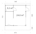 Vorschaubild Palmako Ferienhaus Cecilia 27,2 m² Slide Plus - 70 mm