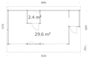 Vorschaubild Palmako Ferienhaus Cecilia 32,0 m² Slide Plus - 70 mm