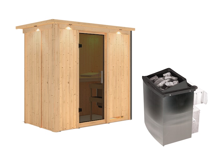 Karibu Sauna Variado mit Fronteinstieg 68 mm