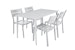 Brafab 4er Dining-Set DELIA, Tisch 140 x 78 cm + 4 Stühle, AluminiumBild