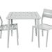Brafab 2er Dining-Set DELIA, Tisch 78 x 78 cm + 2 Stühle, AluminiumBild
