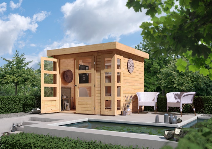 Karibu Woodfeeling Gartenhaus Kerko 3/4/5/6 - 19 mm inkl. gratis Innenraum-Pflegebox im Wert von 99€ Bild