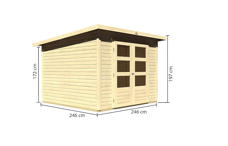 Karibu Woodfeeling Gartenhaus Stockach 2/3/4/5 - 19 mm inkl. gratis Innenraum-Pflegebox im Wert von 99€ Bild