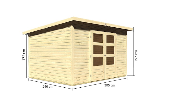 Karibu Woodfeeling Gartenhaus Stockach 2/3/4/5 - 19 mm inkl. gratis Innenraum-Pflegebox im Wert von 99€ Bild