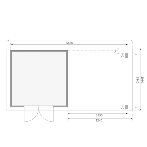 Karibu Woodfeeling Gartenhaus Kandern 6/6,5/7/9 mit 300 cm Schleppdach inkl. gratis Innenraum-Pflegebox im Wert von 99€ Bild