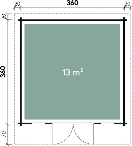 Wolff Finnhaus Gartenhaus Trondheim 44-B isolierverglast XL Bild