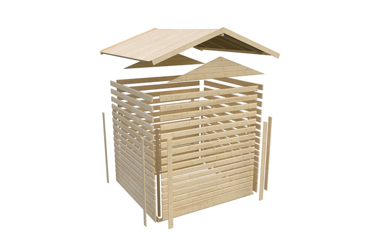 Karibu Woodfeeling Gartenhaus Talkau 3/4/6/8 - 28 mm inkl. gratis Innenraum-Pflegebox im Wert von 99€ Bild