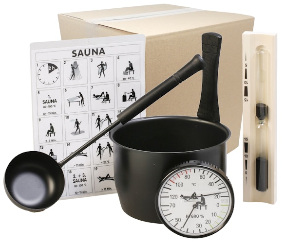 Eliga Sauna-Zubehör-Set "black" 5-teilig Bild