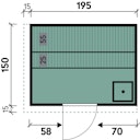 Vorschaubild B-Ware Wolff Finnhaus de luxe Sauna Elaia mit Fronteinstieg 68 mm Bild