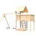 Akubi Kinderspielturm Lotti inkl. Doppelschaukel und Anbauplattform inkl. gratis Zubehörset