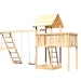 Akubi Kinderspielturm Lotti inkl. Doppelschaukelklettergerüst und Anbauplattform inkl. gratis Akubi Farbystem & KuscheltierBild