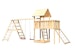 Akubi Kinderspielturm Lotti inkl. Doppelschaukel, Klettergerüst, Anbauplattform und NetzrampeBild