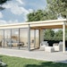 Wolff Finnhaus Gartenhaus Studio 44-D mit Seitendach sowie Alu-Eckverkleidung/SchiebetürBild