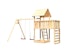 Akubi Kinderspielturm Lotti inkl. Doppelschaukel, Anbauplattform und KletterwandBild