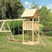 Akubi Kinderspielturm Lotti inkl. Doppelschaukel, Klettergerüst und Netzrampe inkl. gratis Akubi Farbystem & KuscheltierBild