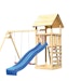 Akubi Kinderspielturm Lotti mit Satteldach inkl. Wellenrutsche, Doppelschaukelanbau und KletterwandBild