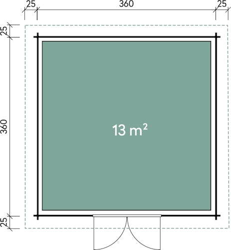 Wolff Finnhaus Gartenhaus Malmö 44-B isolierverglast XL