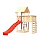 Akubi Kinderspielturm Lotti inkl. Anbauplattform, Rutsche und Kletterwand inkl. gratis Akubi Farbsystem & KuscheltierBild
