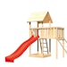 Akubi Kinderspielturm Lotti inkl. Anbauplattform, Rutsche und Netzrampe inkl. gratis Akubi Farbsystem & KuscheltierBild