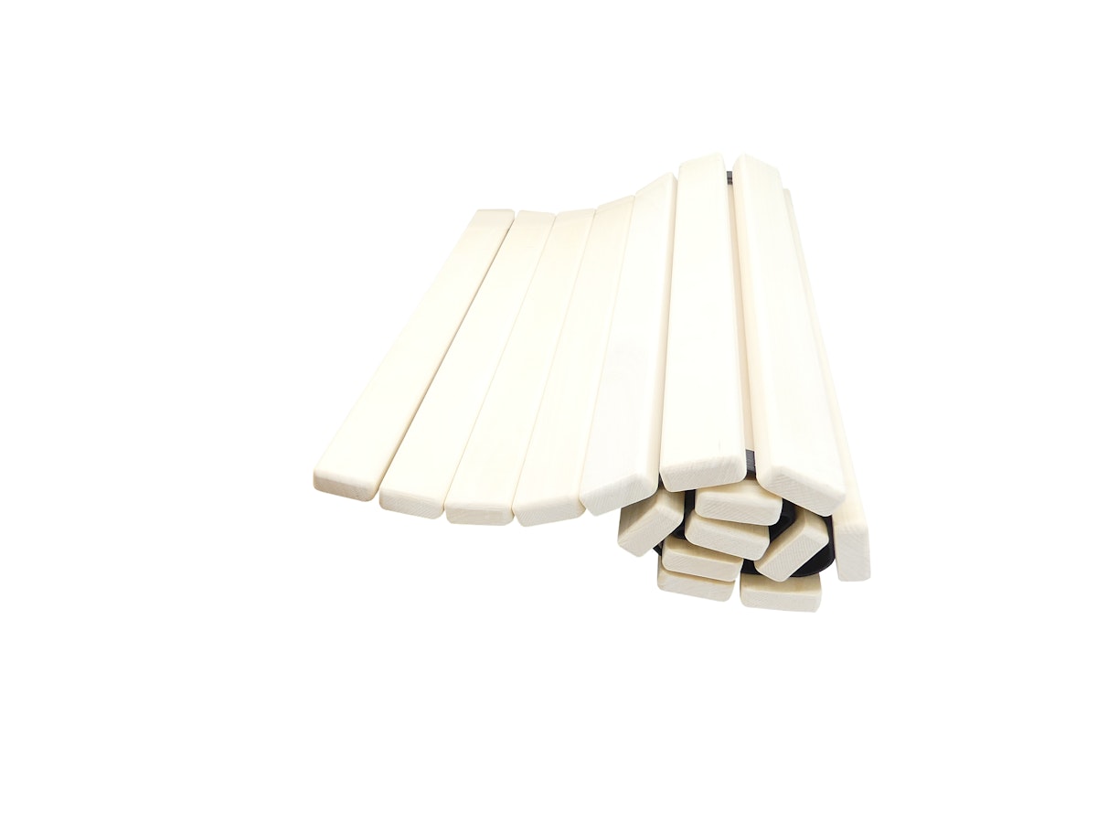 Eliga Bodenmatte aus hellem Holz ca. 60×80 cm
