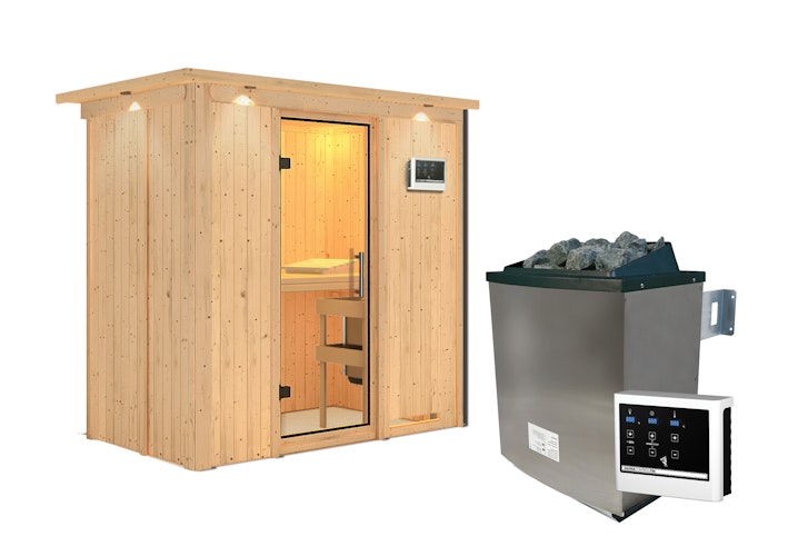 Karibu Sauna Variado mit Fronteinstieg 68 mm